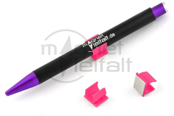 Stifthalter, Kunststoff, magnetisch, neonpink