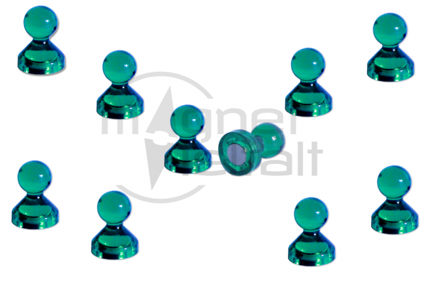 Pin magnets acrylic green