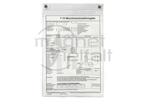 Neodym-Magnettasche mit Klappe A4, 220 x 340 mm, Farbe: transparent klar