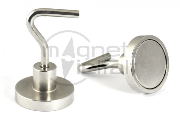Neodymium Hook Magnet, 25 mm diameter
