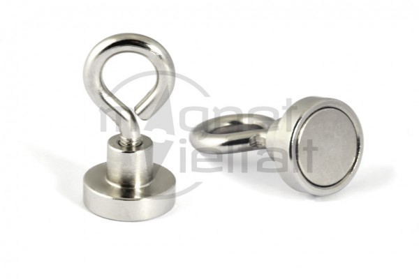 Neodymium Eyelet Magnet, 16 mm diameter
